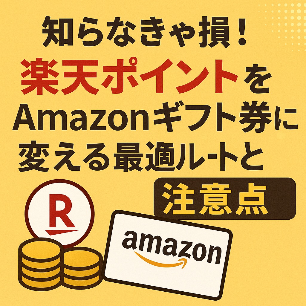楽天ポイントをアマゾンギフト券に変える方法